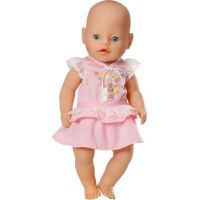 Baby Born Sametový overal a šatičky - Růžové šatičky 2