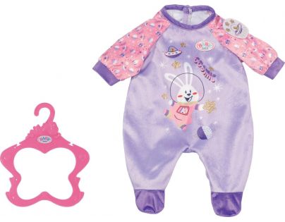 Baba Born Sametový overal Narozeninová edice 43 cm Fialové