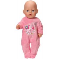 Baby Born Sametový overal s potiskem - Růžová 2