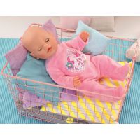 Baby Born Sametový overal s potiskem - Růžová 3