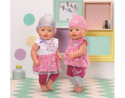 Baby Born Šatičky s čepičkou - Růžová čepička