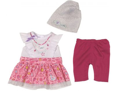 Baby Born Šatičky s čepičkou - Stříbrná čepička