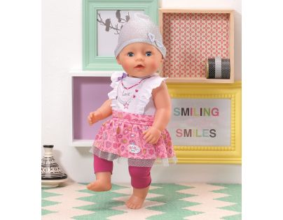 Baby Born Šatičky s čepičkou - Stříbrná čepička