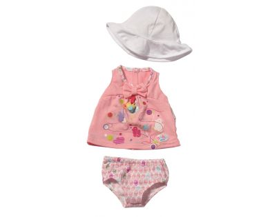 Baby Born Šaty s kloboukem - Růžové tričko