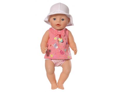 Baby Born Šaty s kloboukem - Růžové tričko