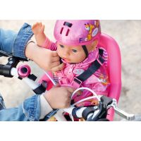 Baby Born Sedačka na bicykel ružová s čiernymi popruhmi 6