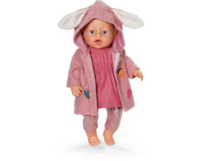 BABY born Súprava s kabátikom a šatičkami 43 cm zajačik