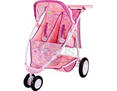 BABY born 819661 - BABY born® Tříkolový kočárek pro dvojčata