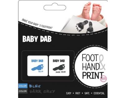 Baby Dab Farba na detské odtlačky 2ks modrá šedá