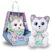 Baby Paws plyšové šteniatko bílošedé 3