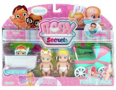 Baby Secrets Panenky s příšlušenstvím s kočárkem