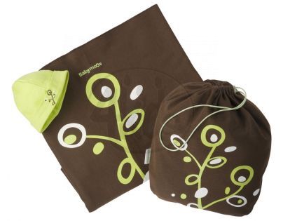 Baby šátek KNOT CHOCO/GREEN Babymoov 057204