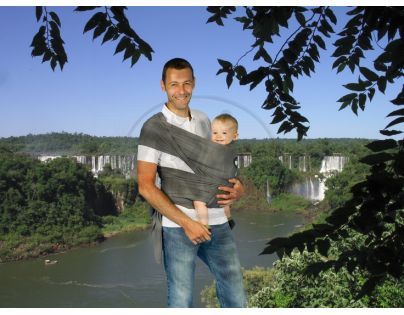 Baby šátek KNOT GREY/BLACK Babymoov 057205