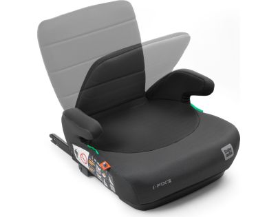 BabyAuto DOKA iFIX 125-150, podsedák so sklopným chrbtom, black grey
