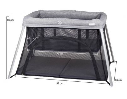 BabyGo postýlka Dreams Grey II