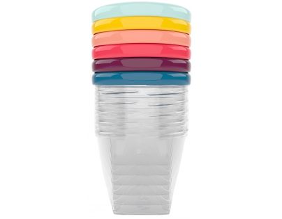 Babymoov Barevné misky s víčky 250 ml Sada 6ks