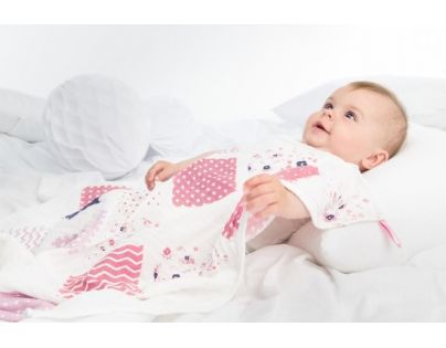 Babymoov mušelínové Mademoiselle Set 3ks biele/ružové/fialové