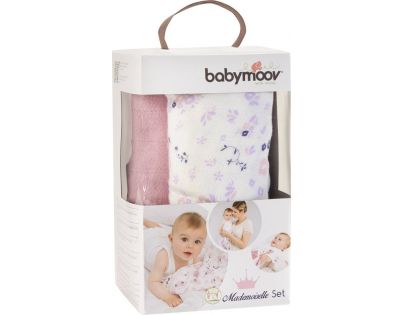 Babymoov mušelínové Mademoiselle Set 3ks biele/ružové/fialové