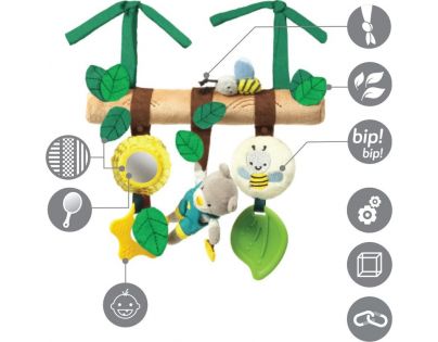 BabyOno Hračka na zavesenie Záhradník Teddy 22 cm