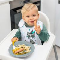 BabyOno Lyžičky flexi 2 ks pastelová sivá a modrá 6