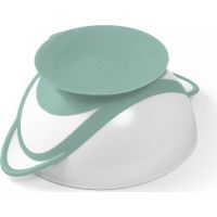 BabyOno Miska uzatvárateľná s prísavkou a lyžičkou 300 ml zelenožltá 2