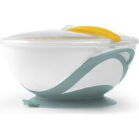 BabyOno Miska uzatvárateľná s prísavkou a lyžičkou 300 ml zelenožltá 4