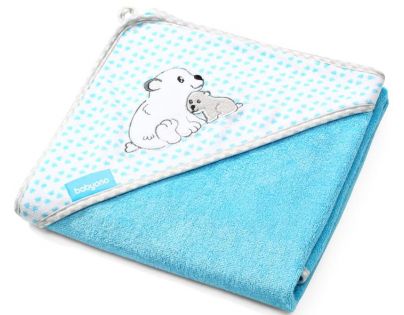BabyOno Osuška s kapucňou Bamboo 100 x 100cm modrá