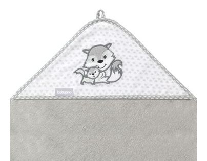 BabyOno Osuška s kapucňou Bamboo 100 x 100cm sivá