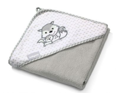 BabyOno Osuška s kapucňou Bamboo 76 x 76cm šedá