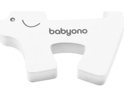 BabyOno Zábrana dverí biely pes