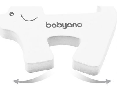 BabyOno Zábrana dverí biely pes
