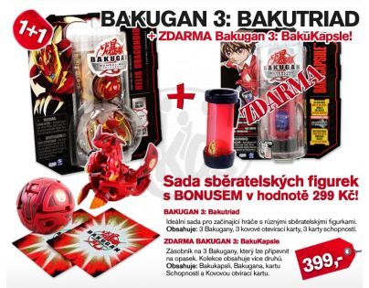 Bakugan 3 BakuTriad + BakuKapsle ZDARMA