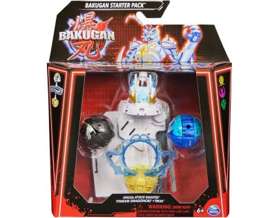 Bakugan Startovací sada speciální útok S6 Mantid, Titanium Dragonoid, Trox