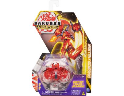 Bakugan svítící Bakugani Nova Dragonoid x Nillious Red
