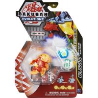 Bakugan Trojbalení s True Metal figurkou S4 Colossus Red 5