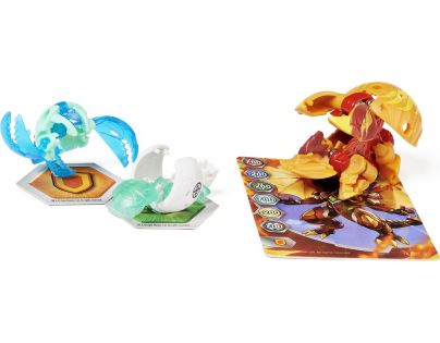 Bakugan Trojbalení s True Metal figurkou S4 Colossus Red