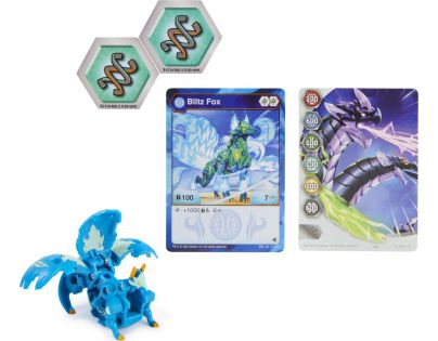 Bakugan základní balení S4 3017 Blitz Fox modrý