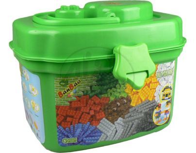 Banbao 8485 Základní kostky 660 dílků v plastovém boxu - Zelená