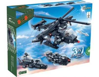 BanBao Armáda 8488 Vrtulník, vozidlo, vznášedlo 3 v 1