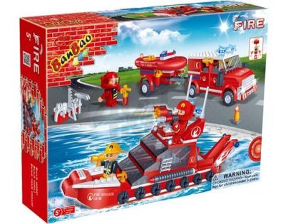 BanBao Hasiči 8312 Hasičské auto a loď