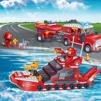 BanBao Hasiči 8312 Hasičské auto a loď 3
