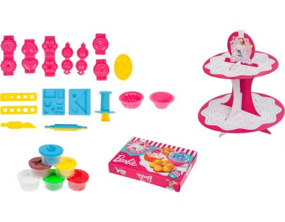 Barbie Farebná plastelína Tortová sada