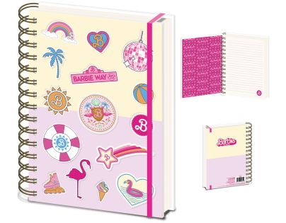 Barbie blok krúžkový A5