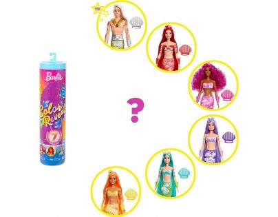 Barbie Color Reveal Barbie 30 cm dúhová morská panna