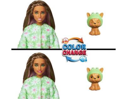 Barbie Cutie Reveal Barbie v kostýme Pejsek v zeleném kostýmu Žabičky
