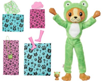 Barbie Cutie Reveal Barbie v kostýme Pejsek v zeleném kostýmu Žabičky