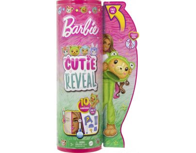 Barbie Cutie Reveal Barbie v kostýme Pejsek v zeleném kostýmu Žabičky