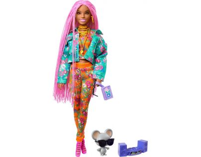 Barbie Extra 30 cm ružové vrkôčiky