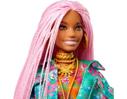 Barbie Extra 30 cm ružové vrkôčiky