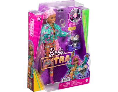 Barbie Extra 30 cm ružové vrkôčiky